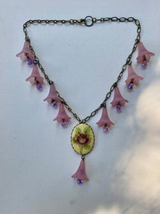 Warm Lilac Flower Necklace